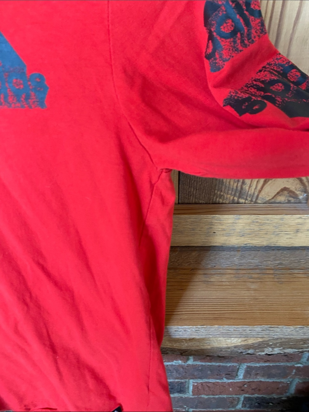 Adidas boys Red Crewneck Hoodie Long-Sleeve Shirt size medium 10-12. Regular fit - Picture 7 of 14